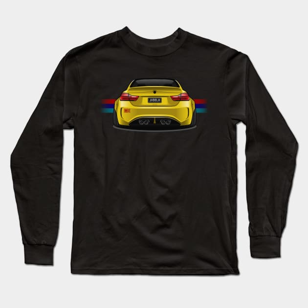 M4 Coupe Wide Body Kit (Yellow) Long Sleeve T-Shirt by Jiooji Project